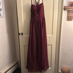 Azazie Leslie bridesmaids dress - Cabernet (unaltered)